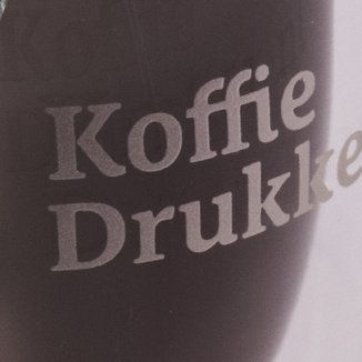 Zandstraalgravure op glas