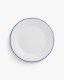 Optie Geneve bord met gekleurde rand 20 cm