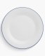 Optie Geneve bord met gekleurde rand 27 cm