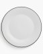 Optie Geneve bord met gekleurde rand 27 cm