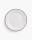 Optie Geneve bord met gekleurde rand 20 cm