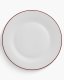 Optie Geneve bord met gekleurde rand 27 cm