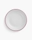 Optie Geneve coupe bord met gekleurde rand 20,5 cm