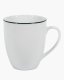 Optie Geneve mok met gekleurde rand 380 ml
